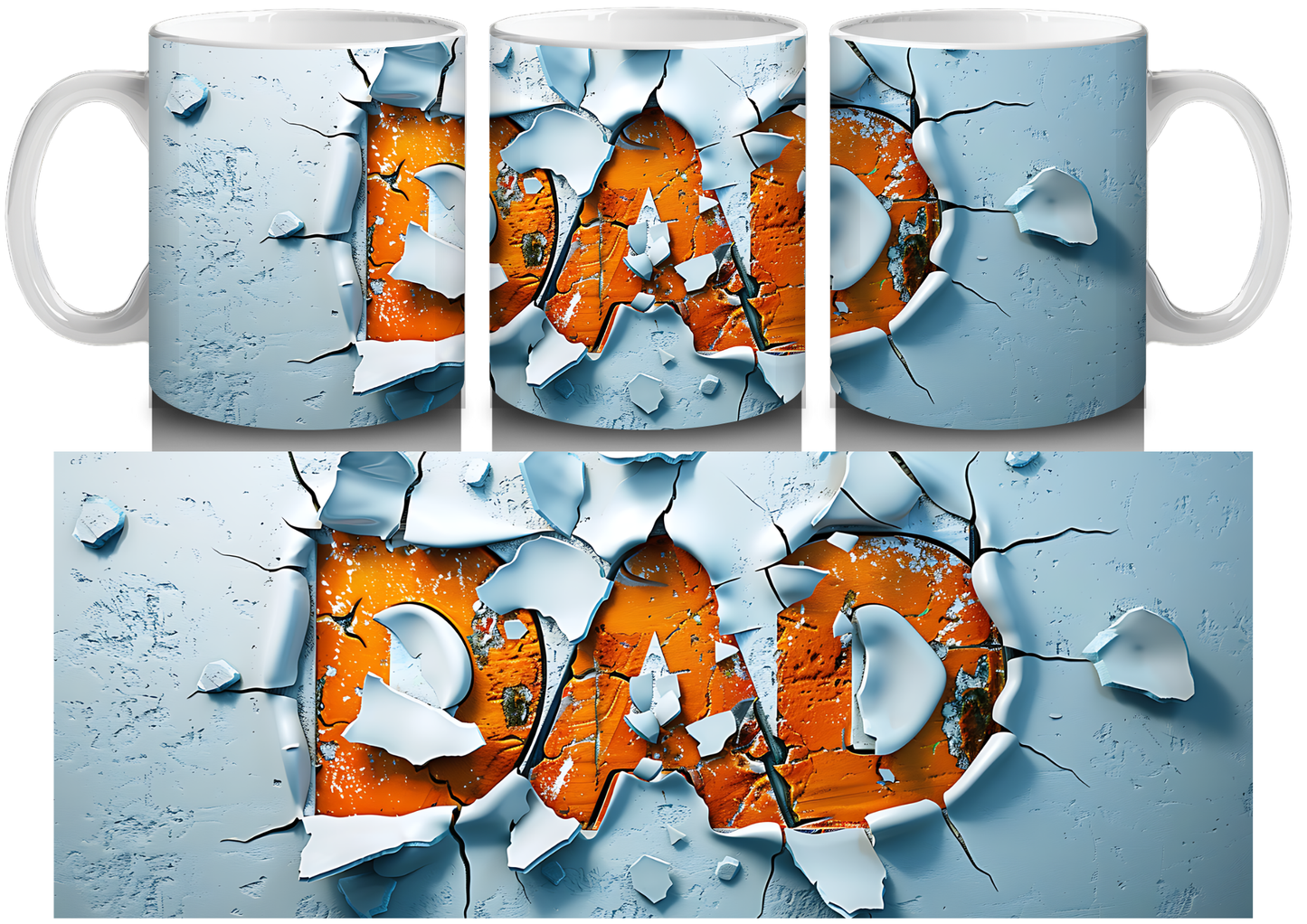 Ice Cool 3D Mugs for Dad by Luxe-Custom-Designer
