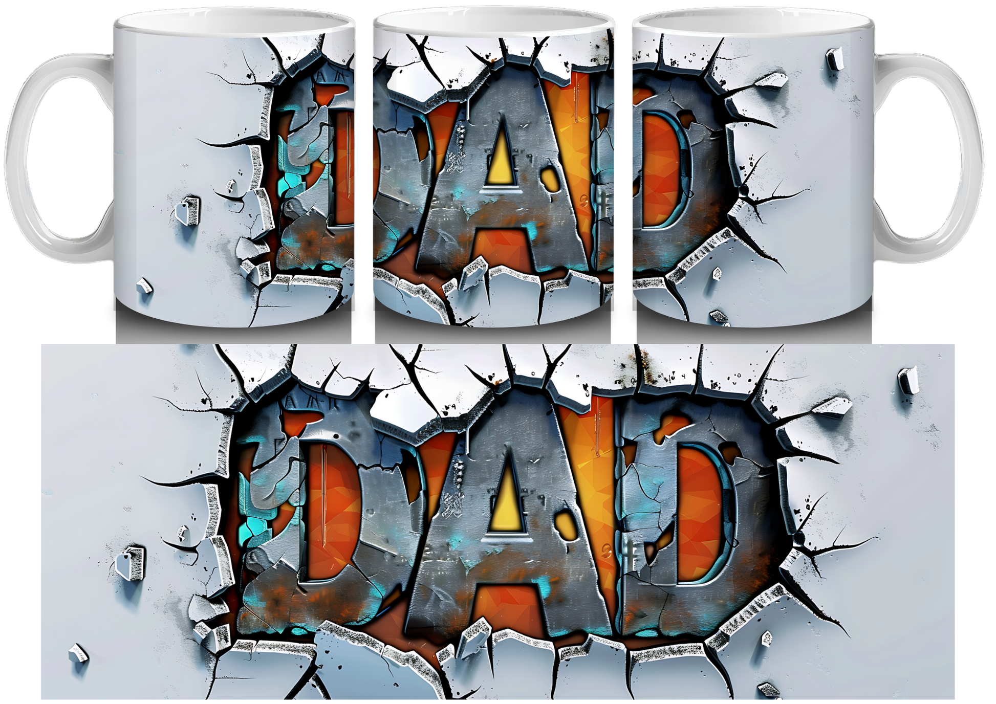 3D Dad Mug by Luxe-Custom-Designer
