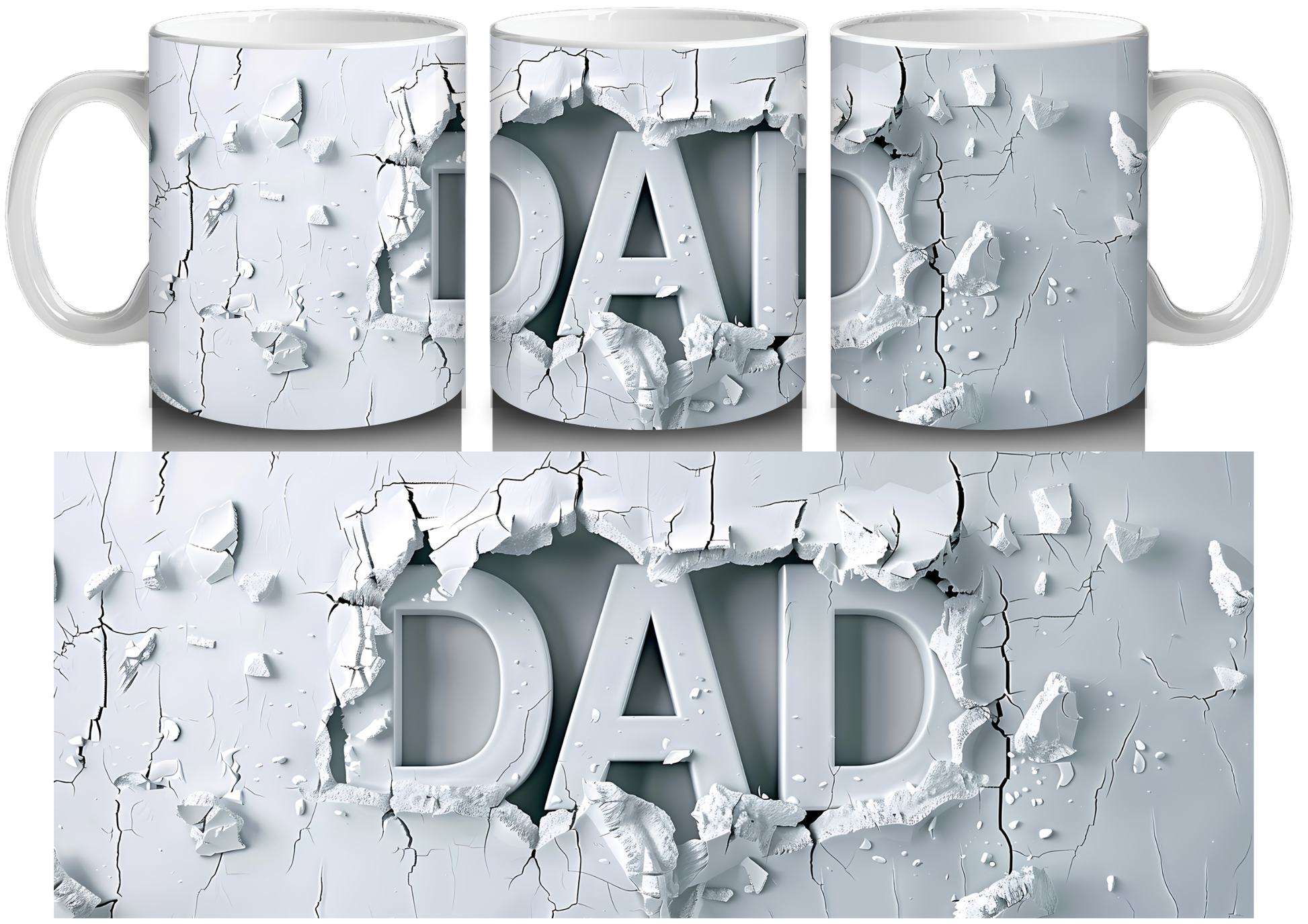 3D Dad Mug by Luxe-Custom-Designer