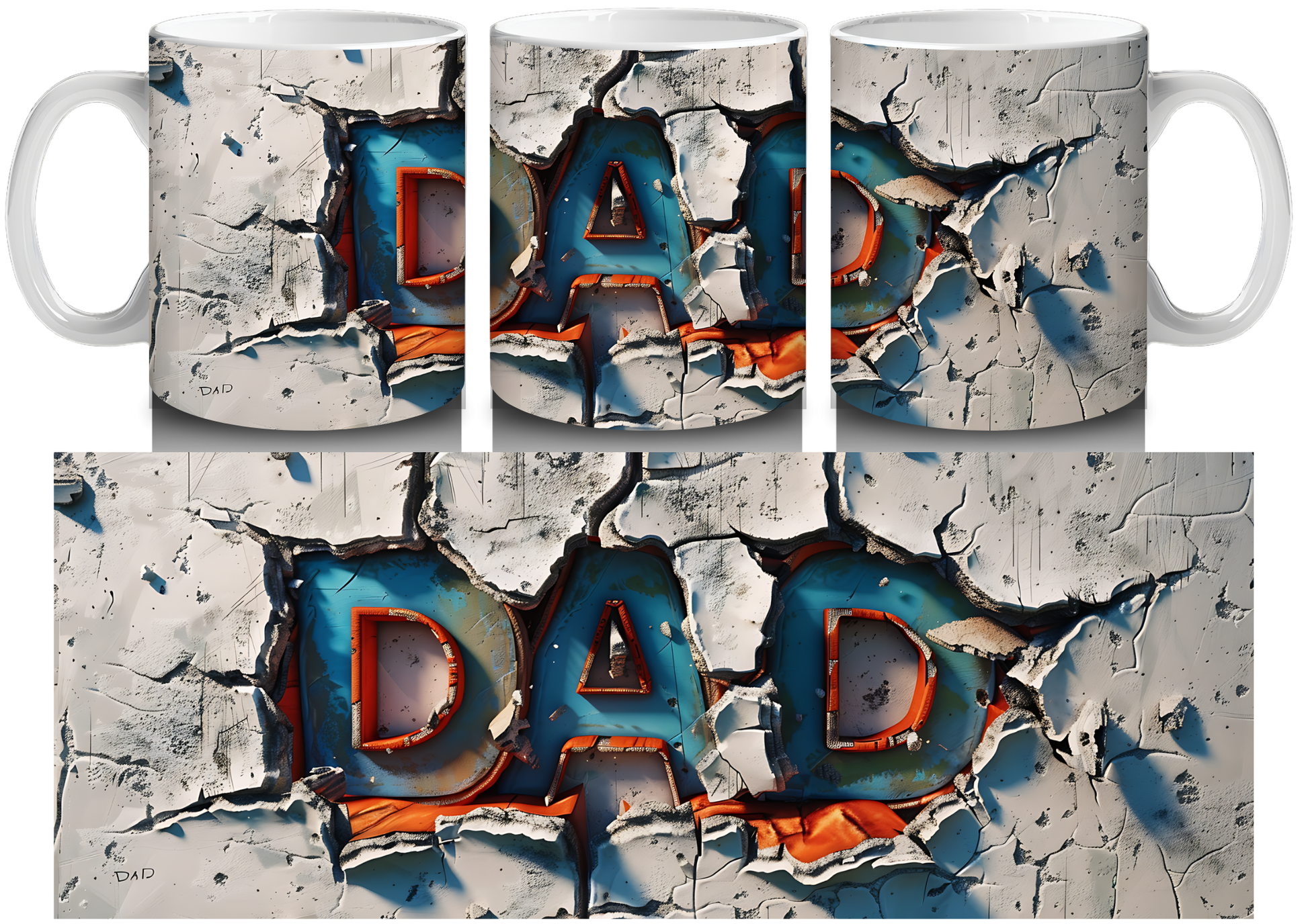 3D Dad Mugs by Luxe-Custom-Designer