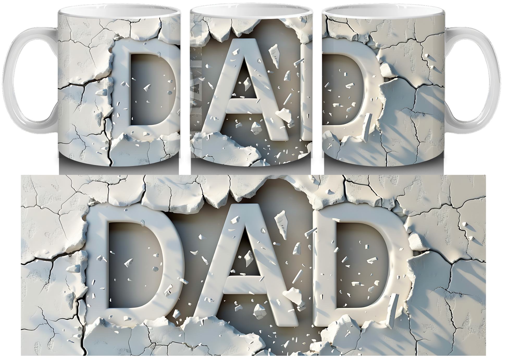 3D Dad Mug by Luxe-Custom-Designer