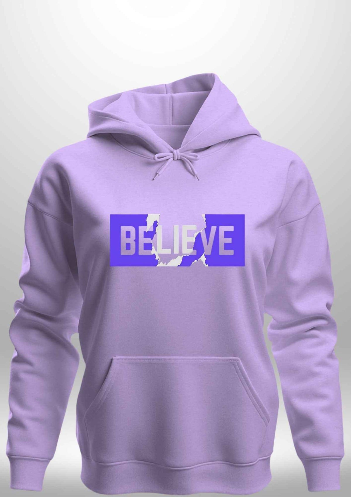 Blue "Believe" Luxe Hoodie by Luxe Sensational