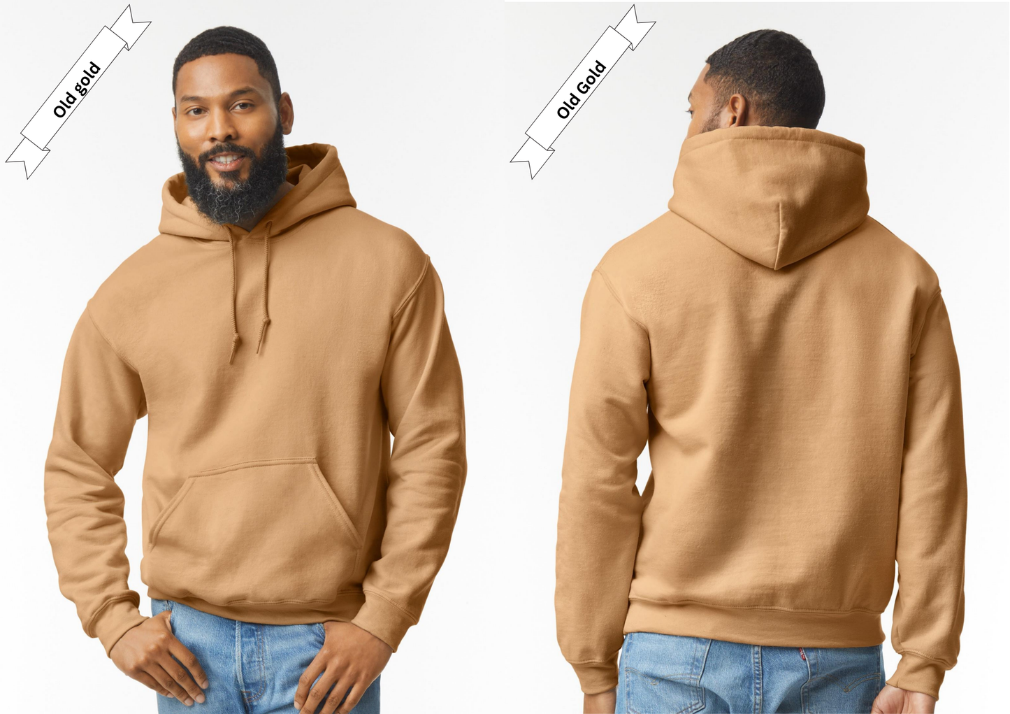Old Gold Hoodie by Luxe-Custom-Designer