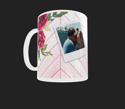 Floral Photo Mug by Luxe-Custom-Designer
