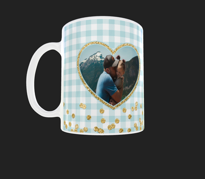 Heart photo mug by Luxe-Custom-Designer
