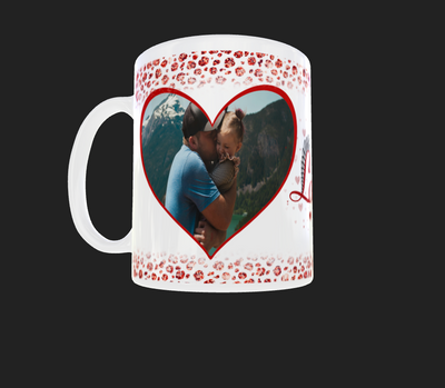 Heart photo mug by Luxe-Custom-Designer