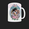 Pink & White Mothers day photo mug by Luxe-Custom-Designer