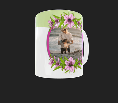 Mothers Day Pink rose photo mug by Luxe-Custom-Designer