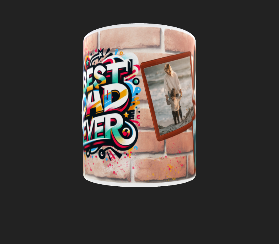 Best Dad 4 image Mug by Luxe-Custom-Designer