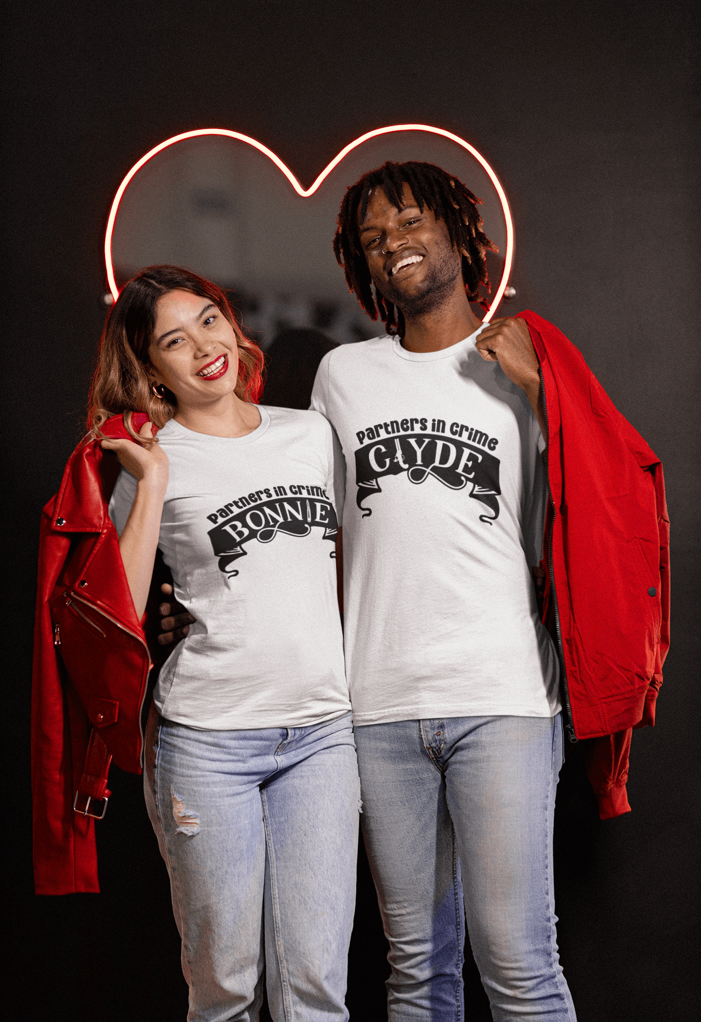 Bonnie & Clyde Matching T-Shirt set by Luxe-Custom-Designer
