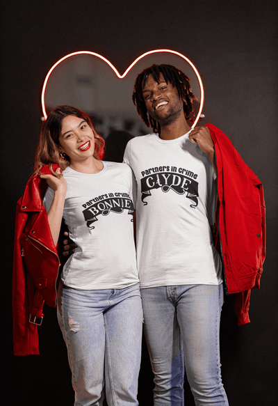 Bonnie & Clyde Matching T-Shirt set by Luxe-Custom-Designer