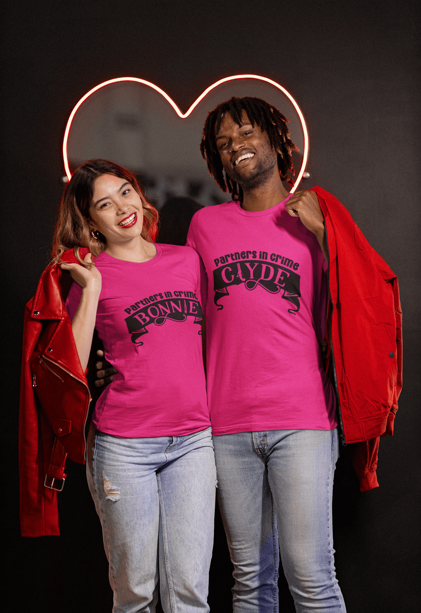 Bonnie & Clyde Matching T-Shirt set by Luxe-Custom-Designer