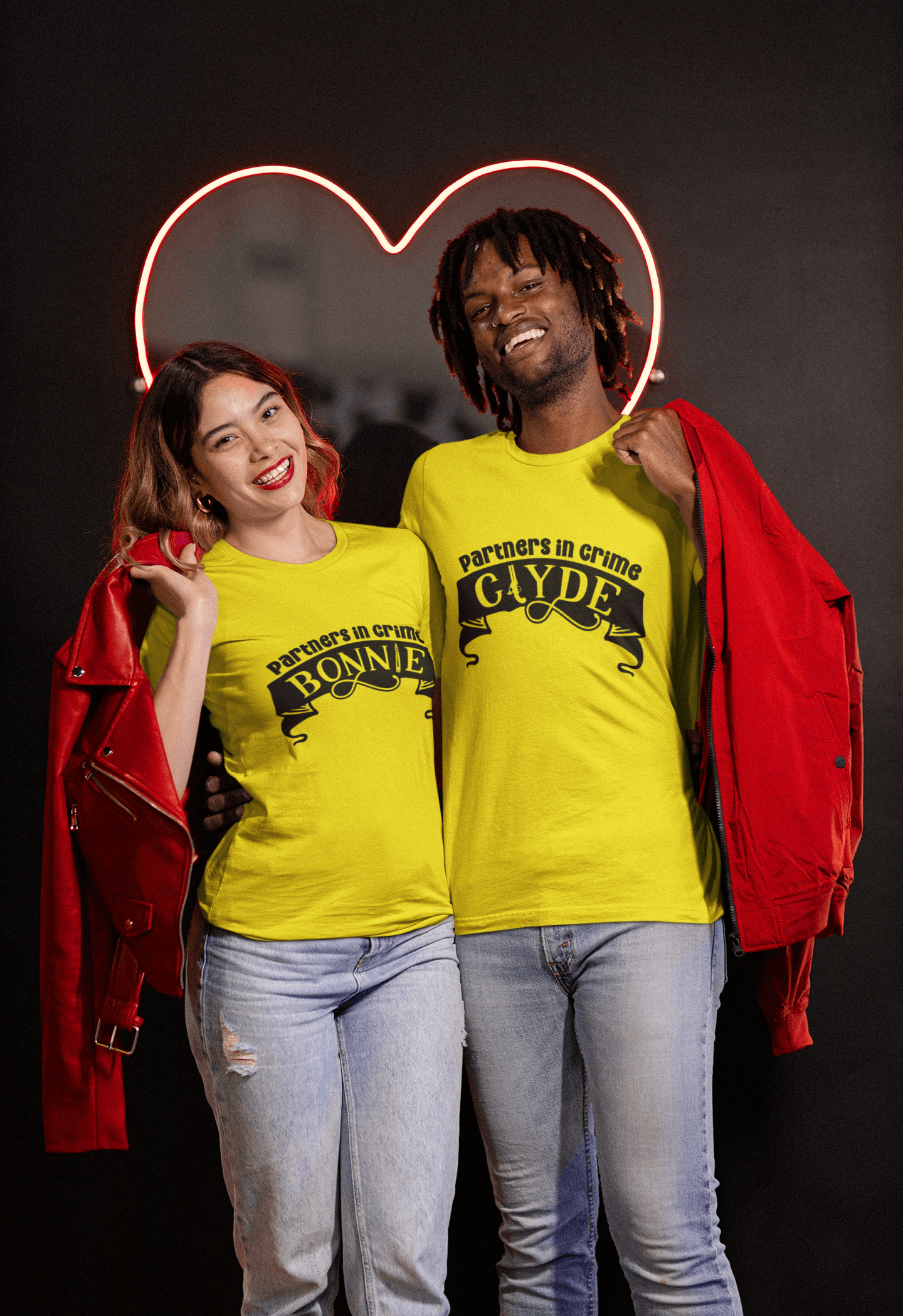Bonnie & Clyde Matching T-Shirt set by Luxe-Custom-Designer