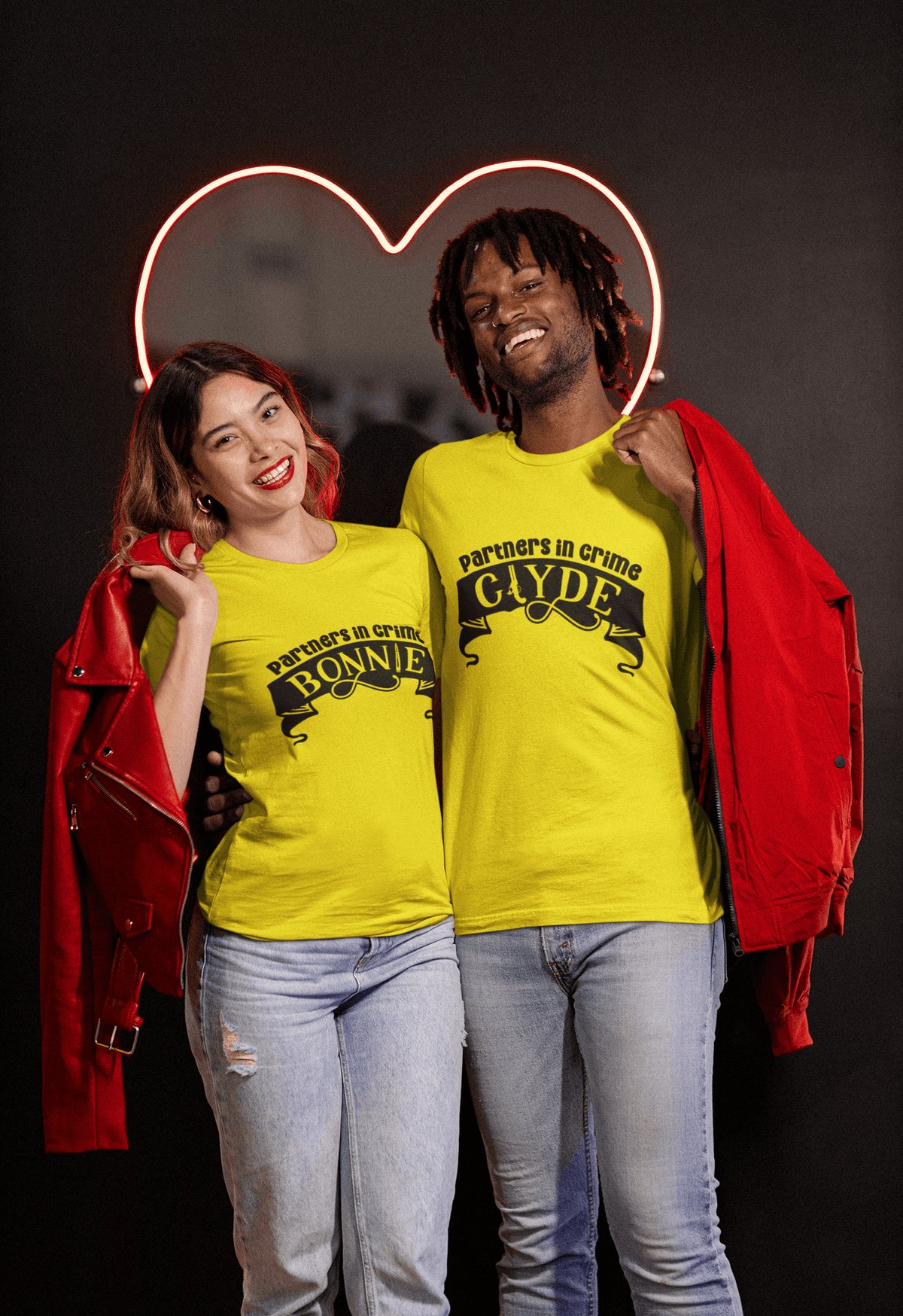 Bonnie & Clyde Matching T-Shirt set by Luxe-Custom-Designer