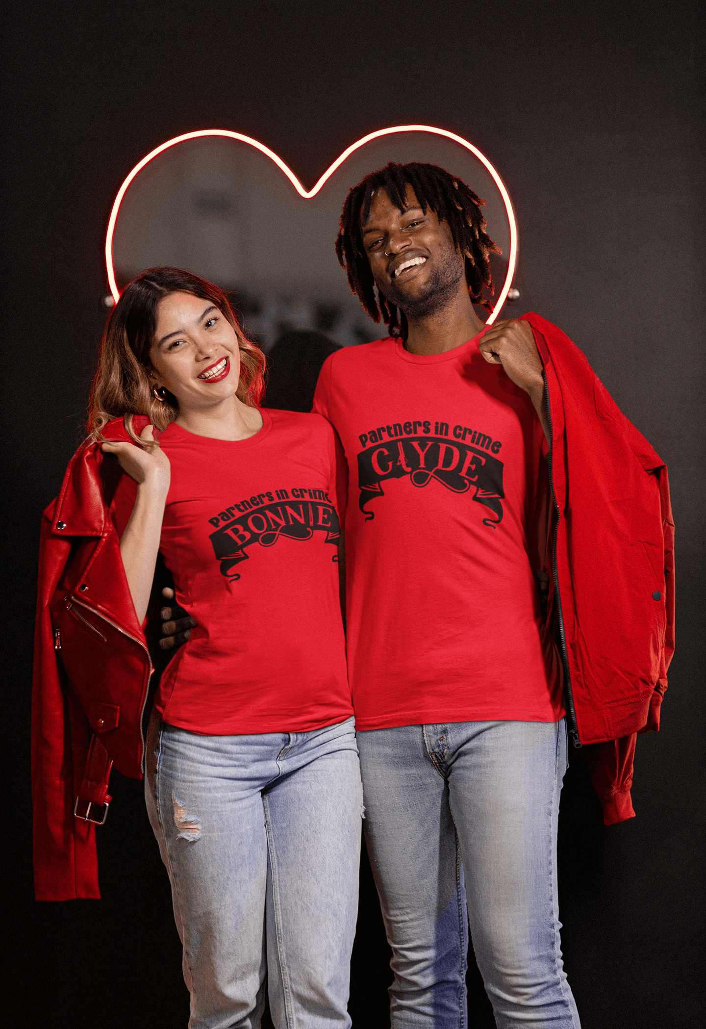Bonnie & Clyde Matching T-Shirt set by Luxe-Custom-Designer