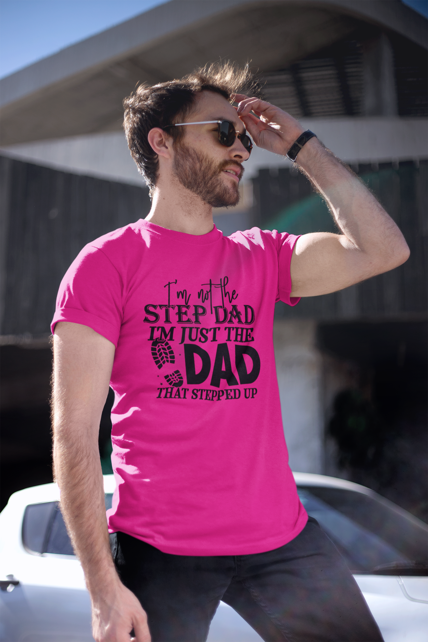 Step dad - Dad T-shirt by Luxe-Custom-Designer
