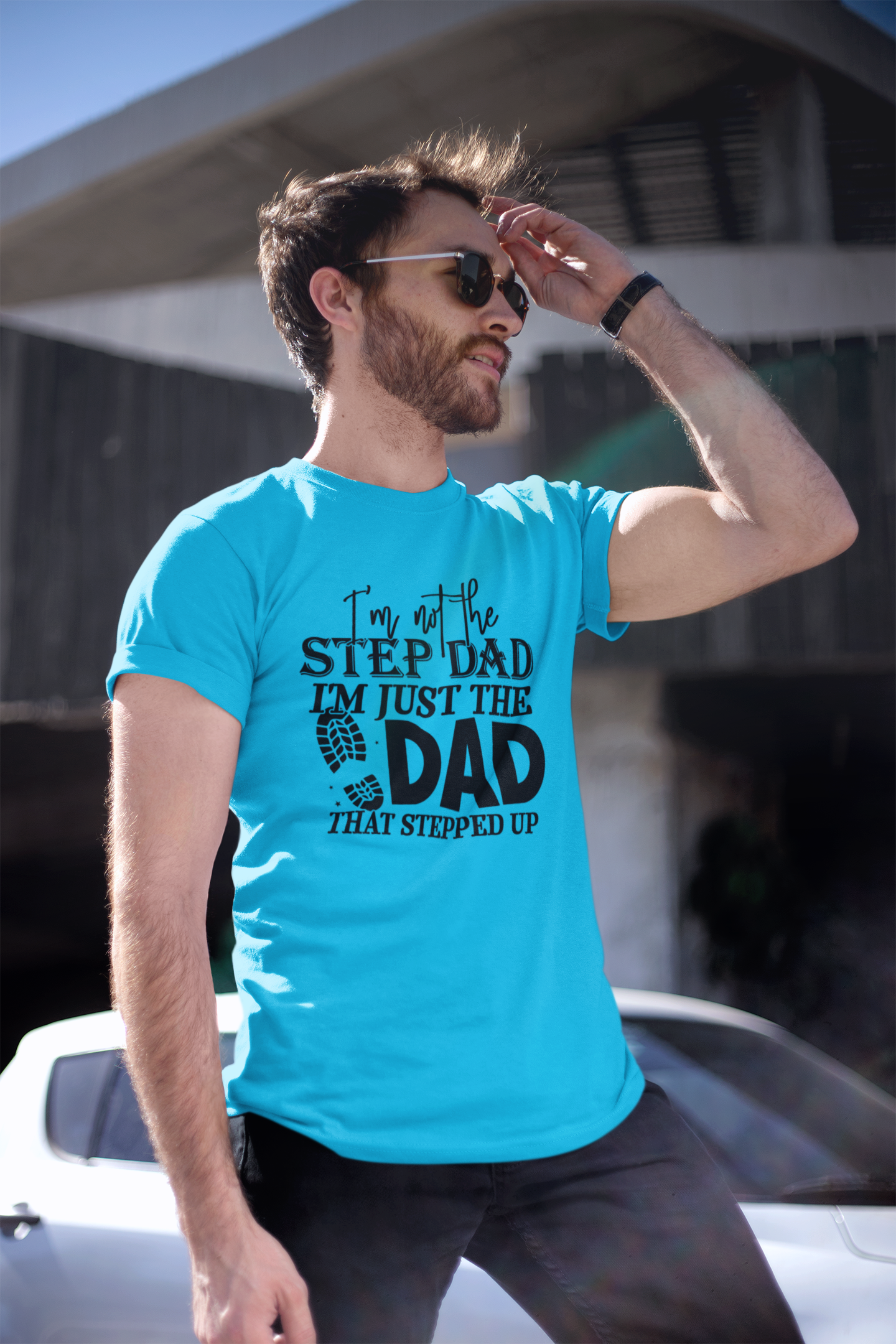 Step dad - Dad T-shirt by Luxe-Custom-Designer