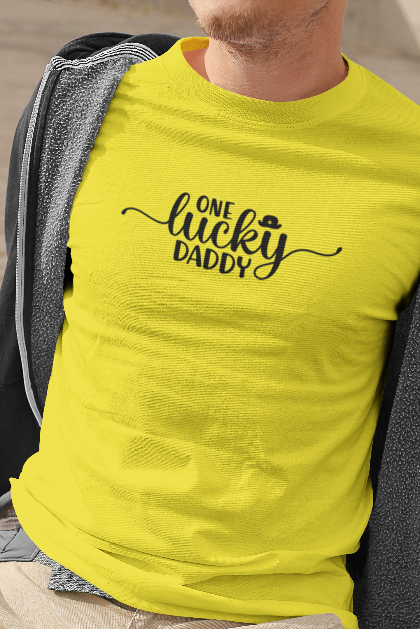 One Lucky Dad T-Shirt by Luxe-Custom-Designer