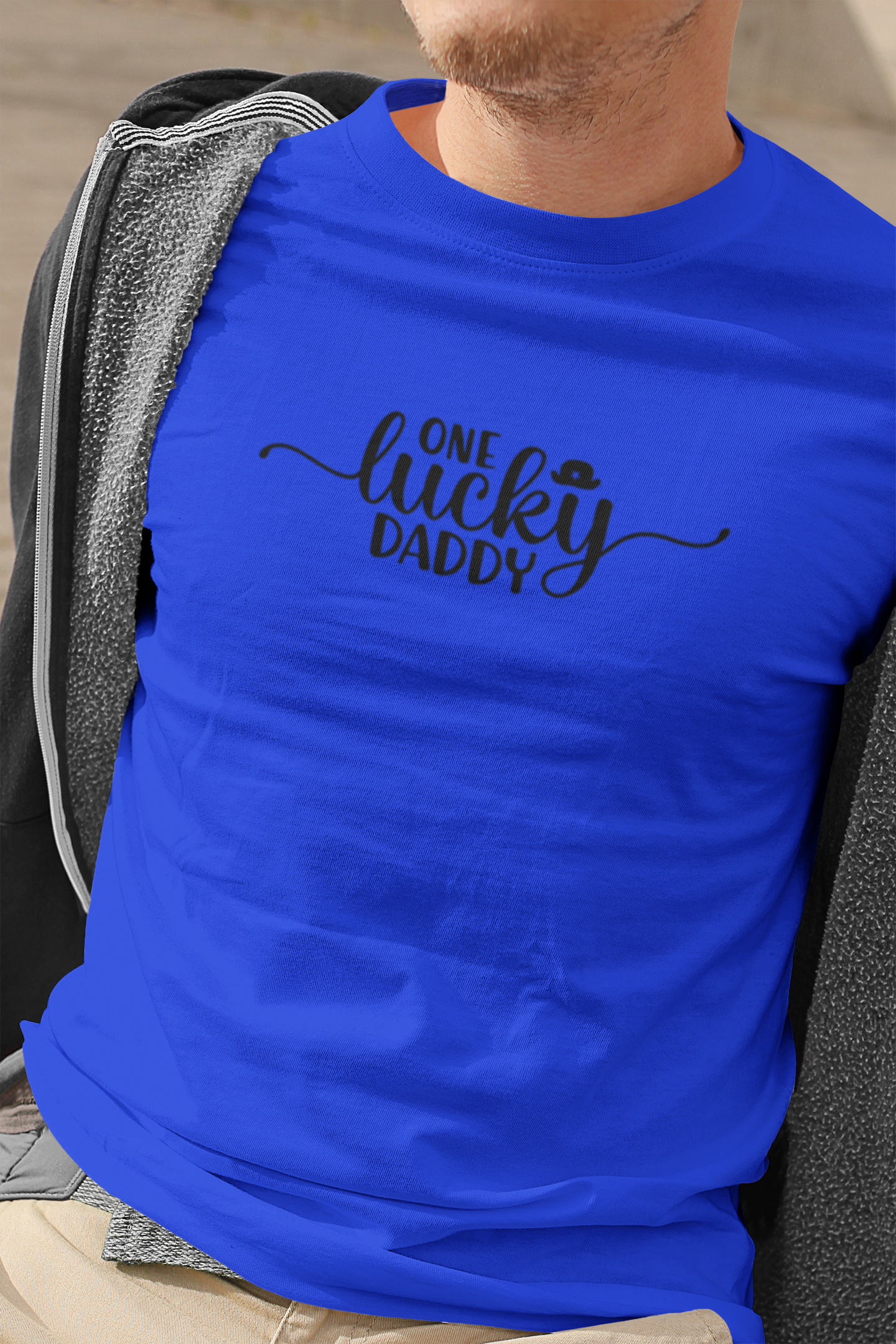 One Lucky Dad T-Shirt by Luxe-Custom-Designer