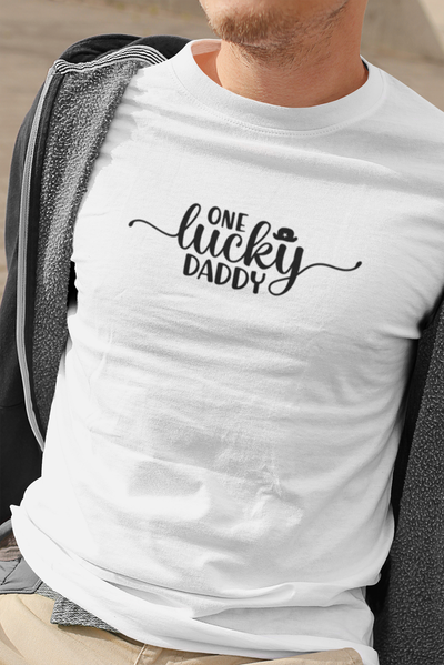 One Lucky Dad T-Shirt by Luxe-Custom-Designer