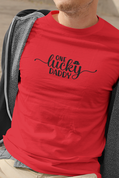 One Lucky Dad T-Shirt by Luxe-Custom-Designer