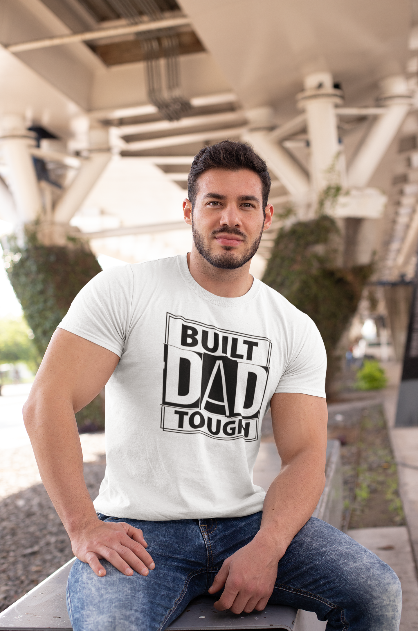 Dad Built - Dad Tough T-Shirt by Luxe-Custom-Designer