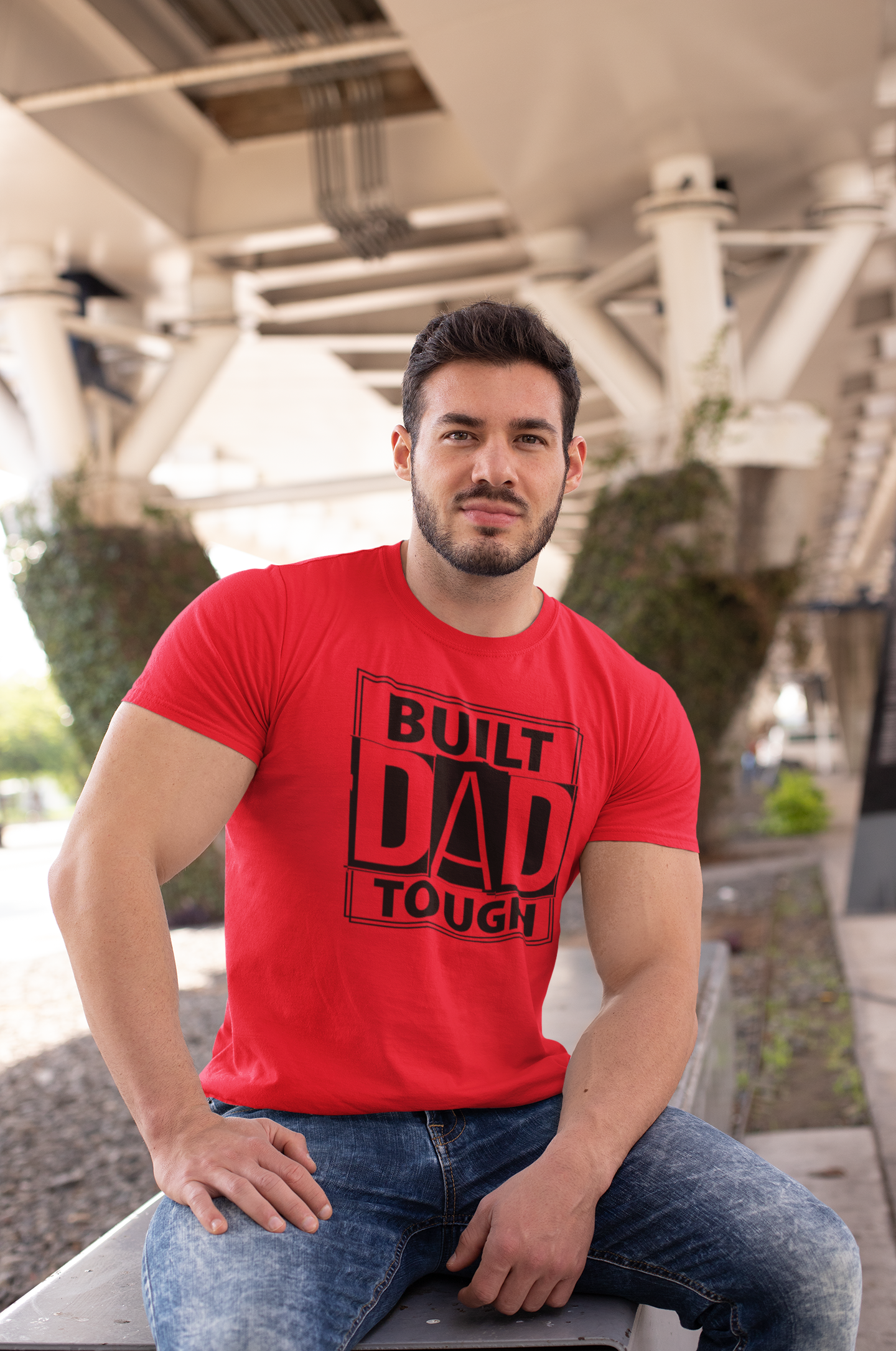 Dad Built - Dad Tough T-Shirt by Luxe-Custom-Designer