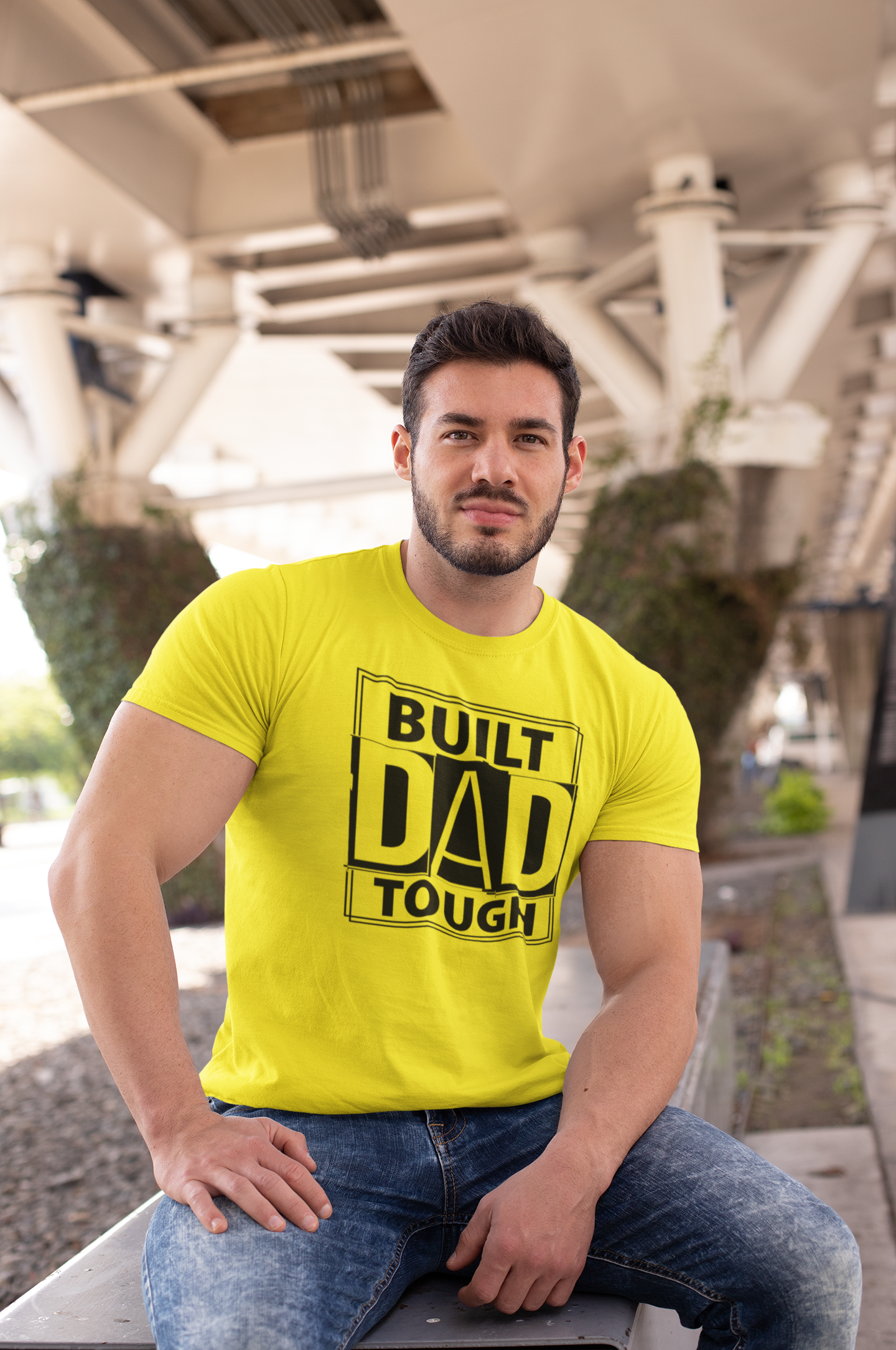 Dad Built - Dad Tough T-Shirt by Luxe-Custom-Designer