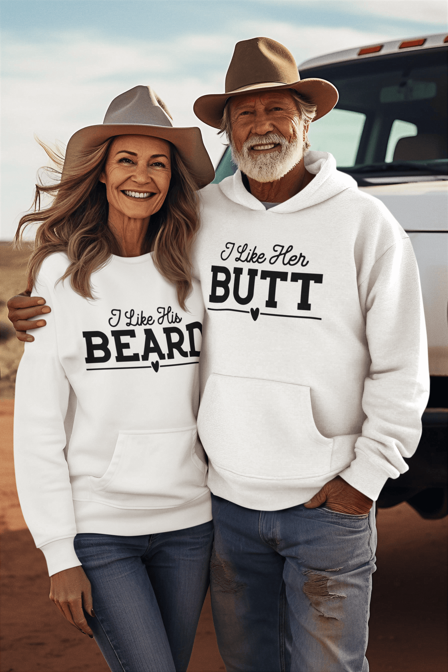 Beard and Butt Matching Hoodie Set by Luxe-Custom-Designer
