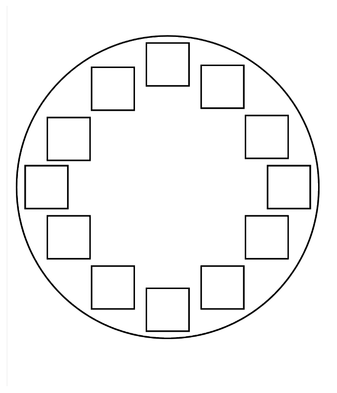 12 photo panel clock by Luxe-Custom-Designer