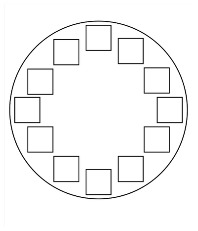 12 photo panel clock by Luxe-Custom-Designer
