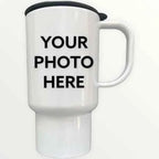 14 oz Plastic Travel Mug white by Luxe Sensational