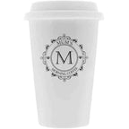 380ml Polymer Travel Mug White - Black Lid by Luxe Sensational