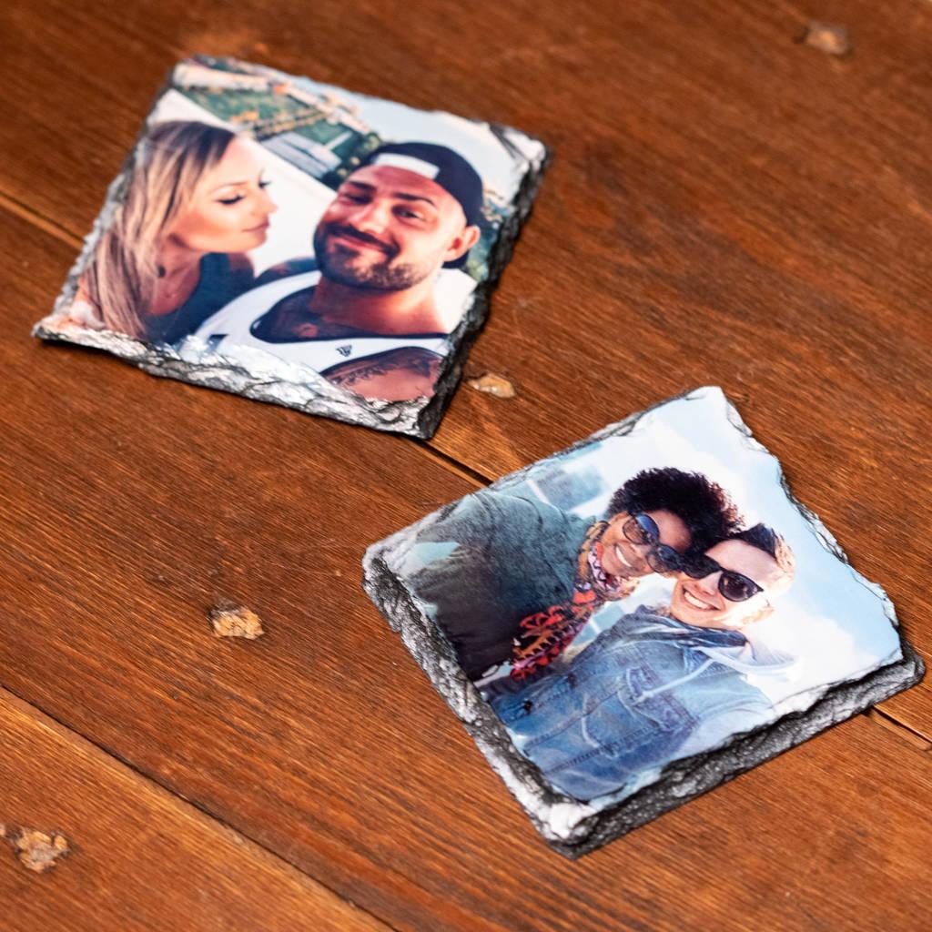 4x Slate coasters by Luxe-Custom-Designer