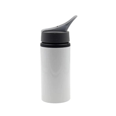 500ml Portable Aluminium Bottle - White by Luxe-Custom-Designer