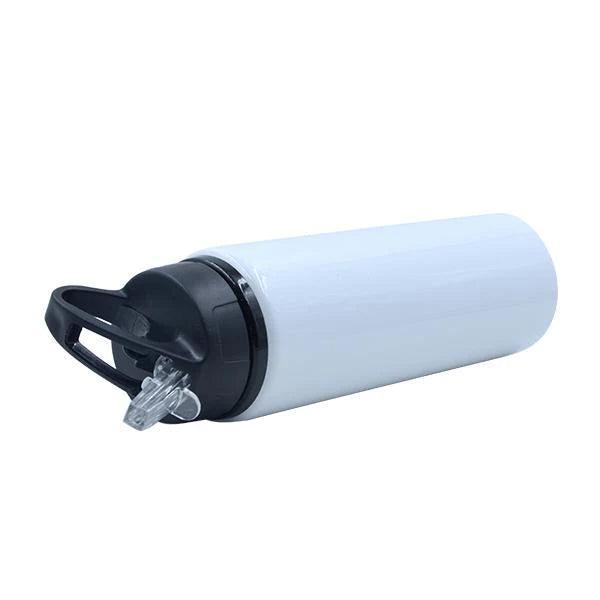 Aluminium Straw Water Bottle 500ml White by Luxe-Custom-Designer