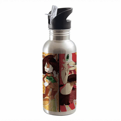 Aluminium Straw Water Bottle 600ml Silver by Luxe-Custom-Designer