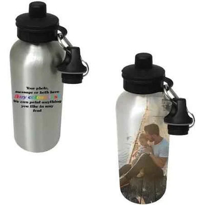 Aluminium Water Bottle 500ml Silver by Luxe-Custom-Designer