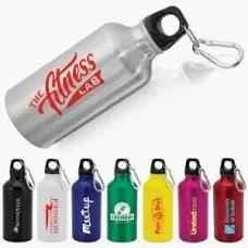 Aluminium Water Bottle 600ml Silver by Luxe-Custom-Designer