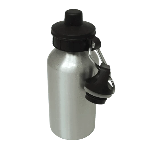 Aluminium Water Bottle 600ml Silver by Luxe-Custom-Designer