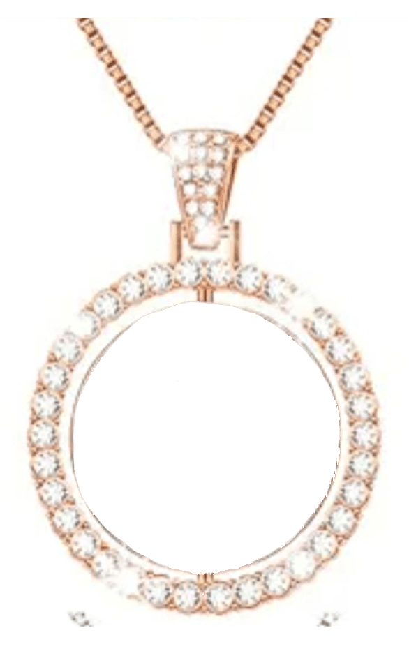 Bronze Double Photo Pendant Necklace by Luxe-Custom-Designer