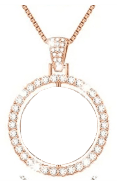 Bronze Double Photo Pendant Necklace by Luxe-Custom-Designer