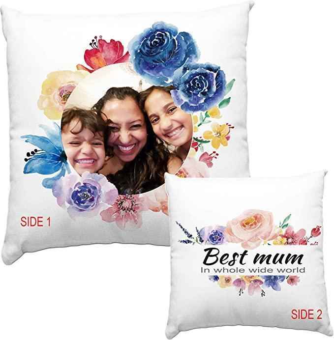Custom White Velvet Cushion Cover 40cm by 40cm - Cushions with Photos by Luxe-Custom-Designer