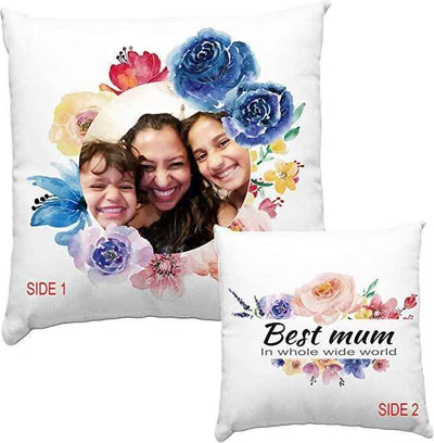 Custom White Velvet Cushion Cover 40cm by 40cm - Cushions with Photos by Luxe-Custom-Designer