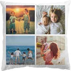 Custom White Velvet Cushion Cover 40cm by 40cm - Cushions with Photos by Luxe Sensational