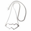 Double Heart Silver Photo Necklace by Luxe Sensational