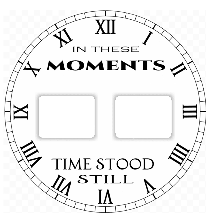Double photo clock 20cm by Luxe-Custom-Designer