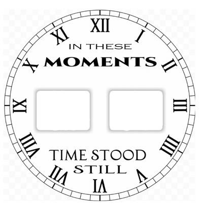Double photo clock 20cm by Luxe-Custom-Designer
