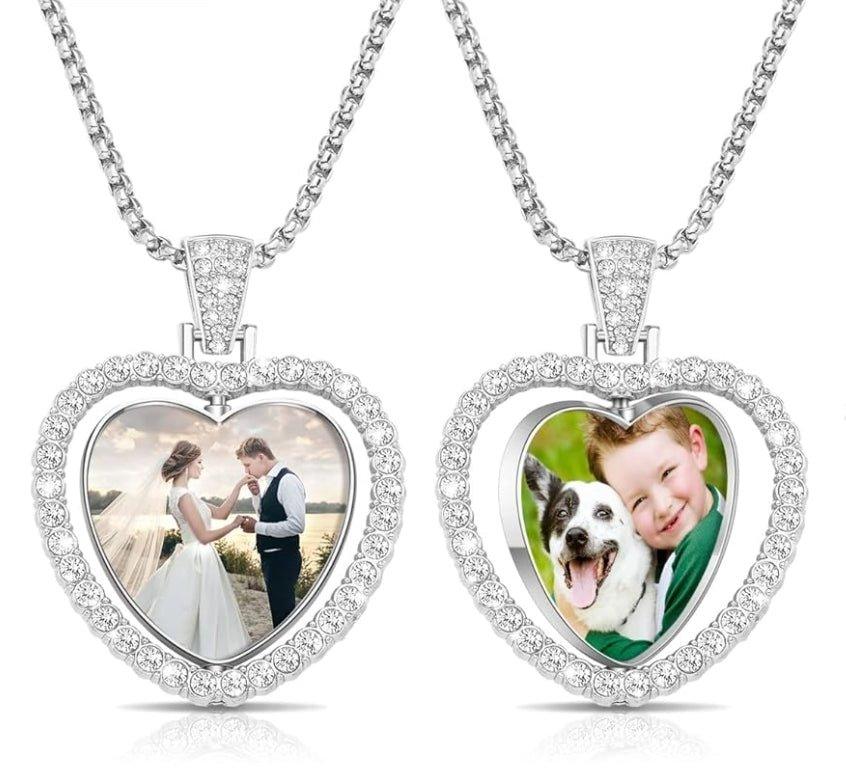 Double Photo Heart Pendant by Luxe-Custom-Designer