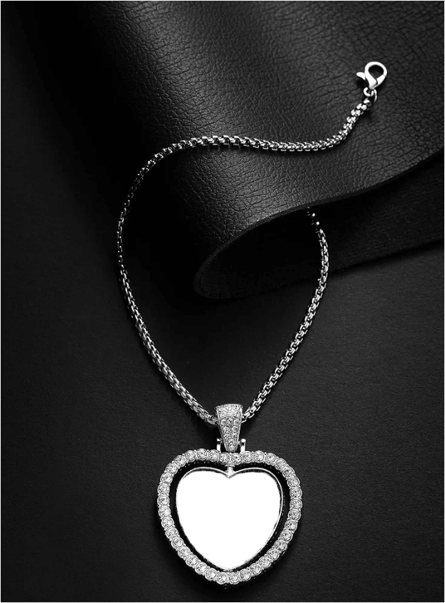 Double Photo Heart Pendant by Luxe-Custom-Designer